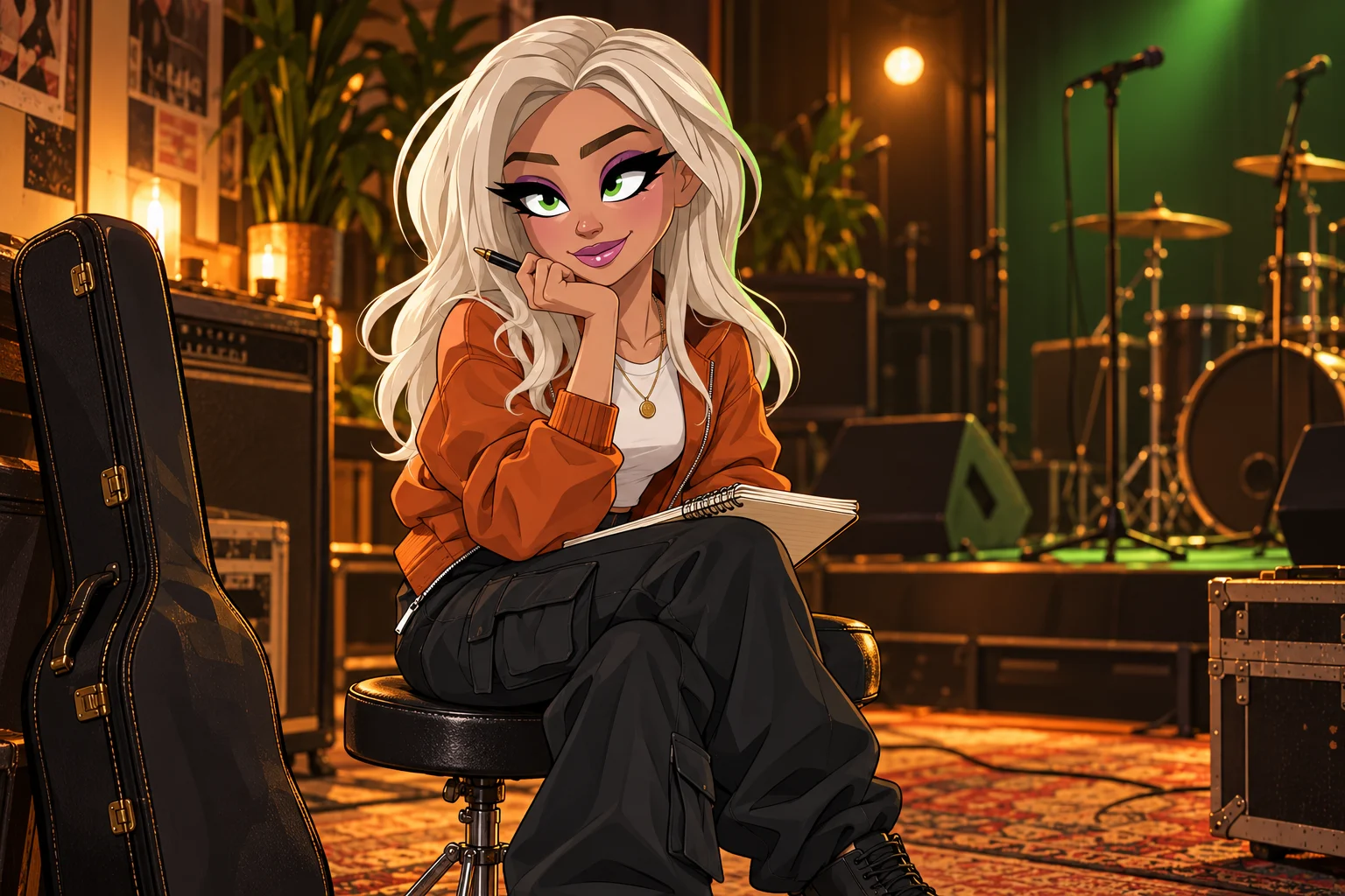 The Hubb character illustrating artist growth