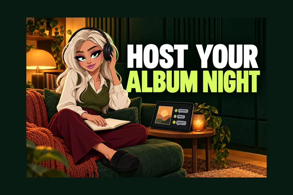 The Hubb character illustrating music promotion