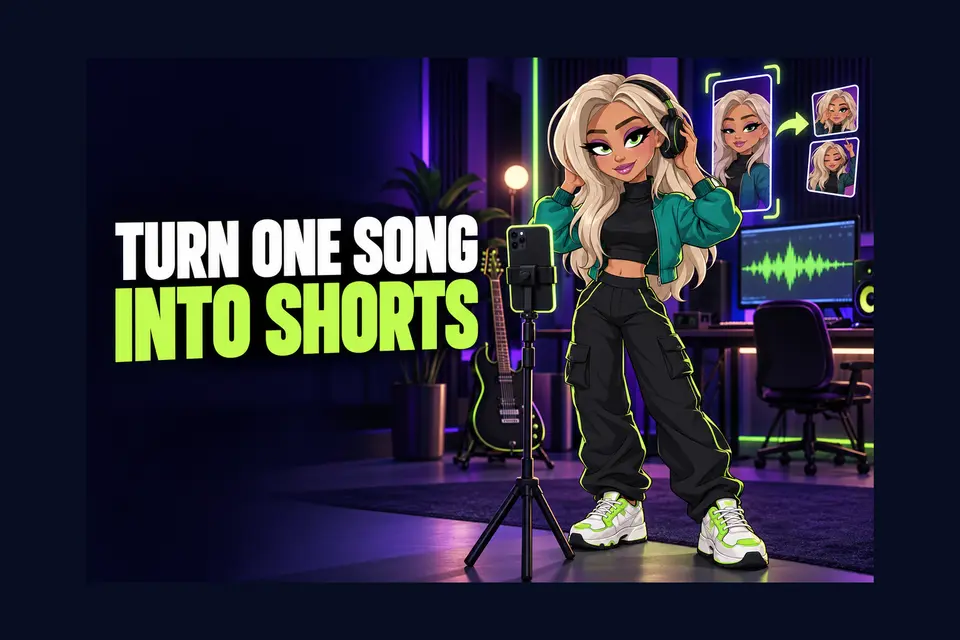 The Hubb character illustrating music promotion
